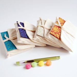 Small Journal with Linen Wrap, A6, Mixed Paper, 160pages