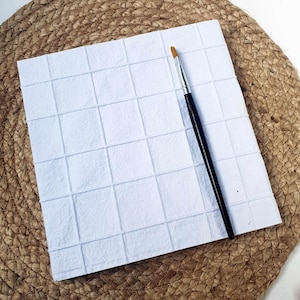 Square Art Journal, 21*21cm (8*8"), Soft cover, Cotton Rich Paper, Acid free and very Lightly Textured, 72pages, Gift for a Creative