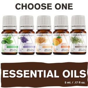Essential Oil 5 ml. 100% Pure Natural Therapeutic Grade, Aromatherapy, Skin, Candle Making, & Diffuser. Wholesale. Aceite Esencial