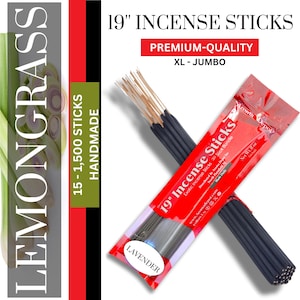 LEMONGRASS Incense Sticks 19&#39;&#39; Jumbo Scented Incense Bulk Wholesale Natural 30-Scented 19-inch Incense Sticks