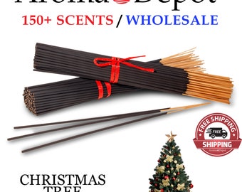 Christmas Tree Incense Sticks 11" Handmade, Hand Dipped Natural Variety, BULK Scented, Meditation
