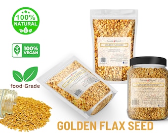 Whole Golden Flaxseed 100% Raw Natural Bulk