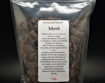Myrrh 16 oz.  Resin Tears Gum Sap Ethiopian Rock Incense Premium Blessings, Ancient, Purification, Magical, Spiritual, Granular