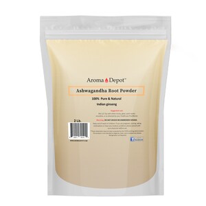 Ashwagandha Root Powder Withania Somnifera | Raw, Vegan, Non-GMO, Gluten Free | Origin - India 2 lb. Pouch