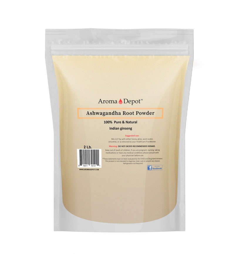 Ashwagandha Root Powder Withania Somnifera | Raw, Vegan, Non-GMO, Gluten Free | Origin - India 2 lb. Pouch
