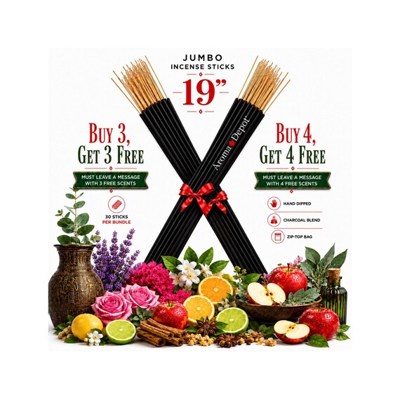 19 Inch XL-Jumbo Incense Sticks, 30 Sticks Bulk (Promotion)