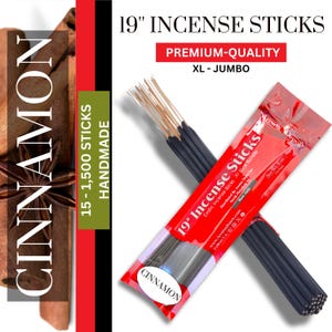 CINNAMON Incense Sticks 19&#39;&#39; Bulk Wholesale Natural 100-Scented 19-inch Incense Sticks