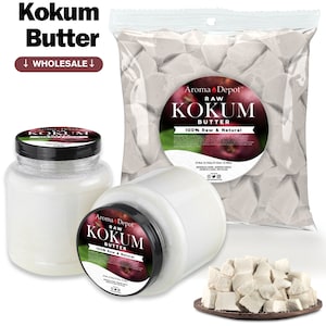 Kokum Butter Wholesale Raw Unrefined Organic Natural Cold Pressed For Soaps, Body, Face, Hair and Skin Bulk BAGS