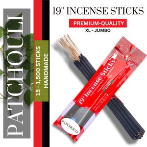 PATCHOULI Incense Sticks 19&#39;&#39; Jumbo Scented Incense Bulk Wholesale Natural 30-Scented 19-inch Incense Sticks