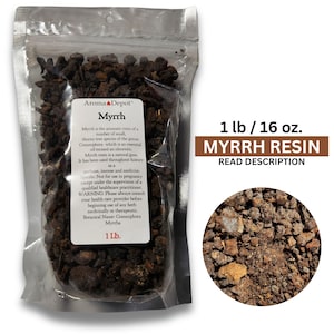 Myrrh 16 oz.  Resin Tears Gum Sap Ethiopian Rock Incense Premium Blessings, Ancient, Purification, Magical, Spiritual, Granular