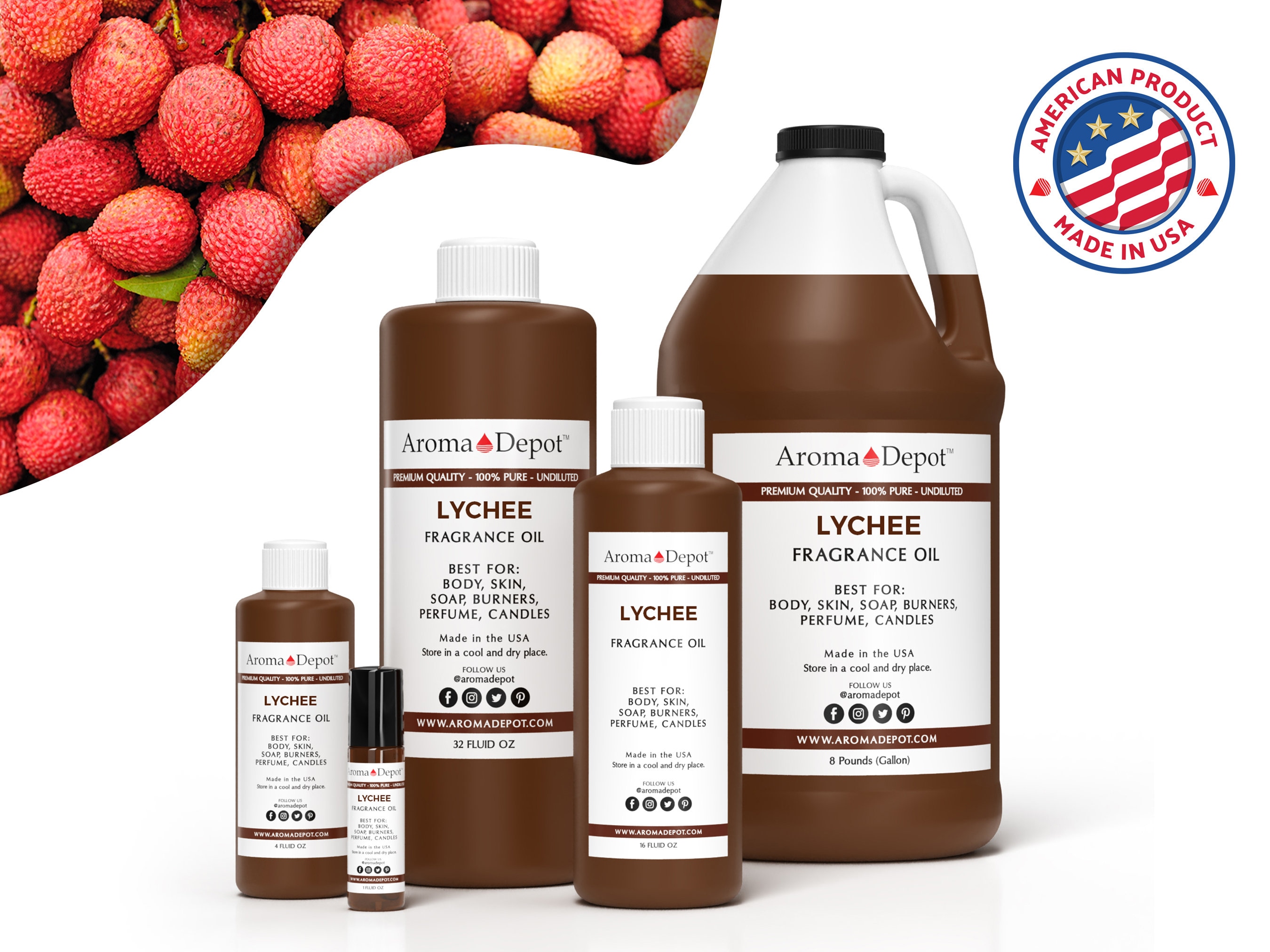 Lychee Fragrance Oil for Birthday Soap Making Supplies, Body