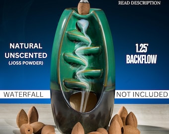 Unscented Backflow Incense Cones, Natural Oval Shape (1.25 inch)