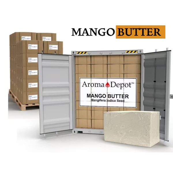 Raw Mango Butter Natural 100% Pure Organic SKIN, BODY & HAIR. Bulk bag Listing. Free Shipping!