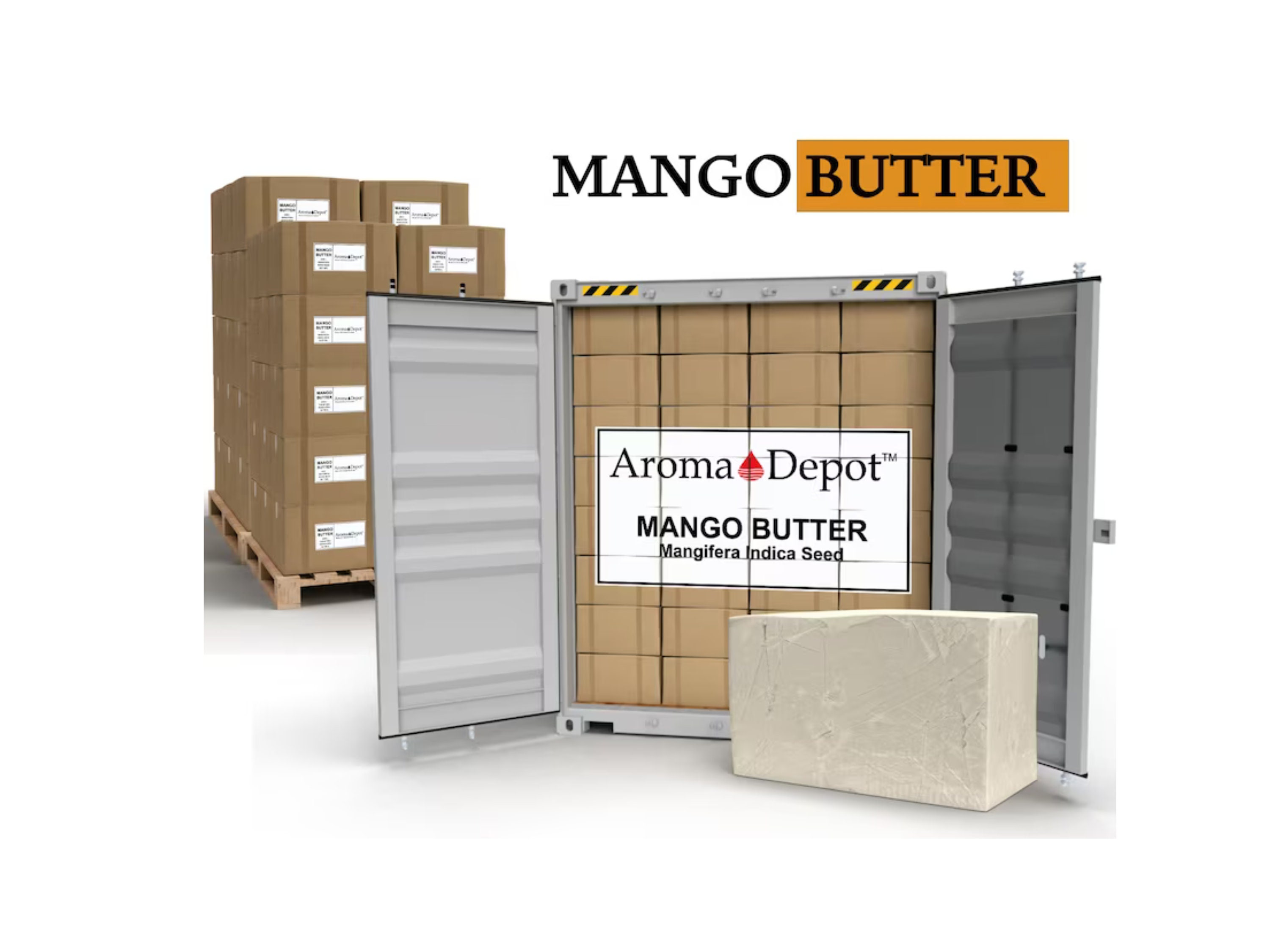 Raw Mango Butter, 100% Pure Organic, Skin Body Hair