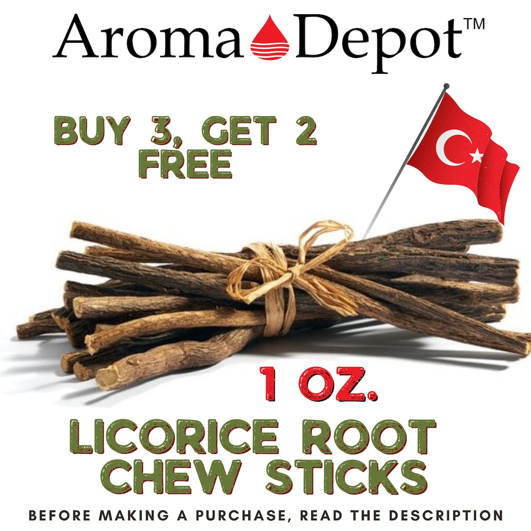 Licorice Root Chew 1 Oz. Sticks 100 Natural & Flavored. Glycyrrhiza