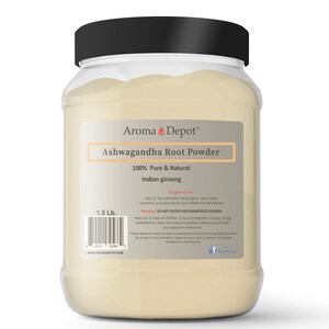Ashwagandha Root Powder Withania Somnifera | Raw, Vegan, Non-GMO, Gluten Free | Origin - India 1.5 Lb JAR
