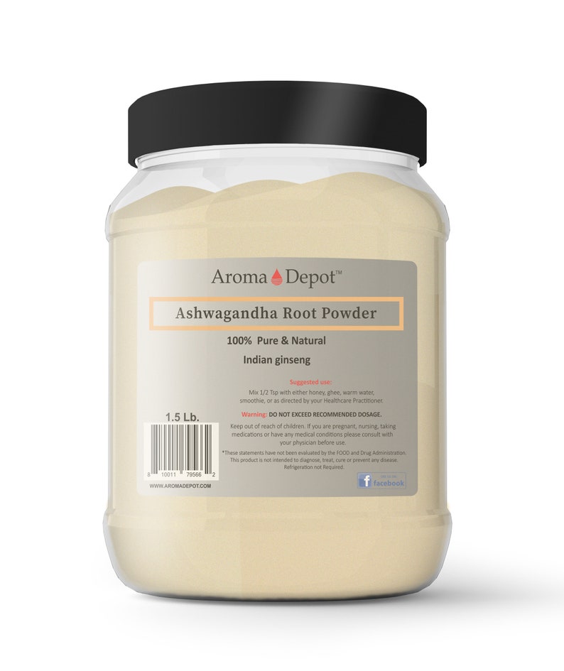 Ashwagandha Root Powder Withania Somnifera | Raw, Vegan, Non-GMO, Gluten Free | Origin - India 1.5 Lb JAR