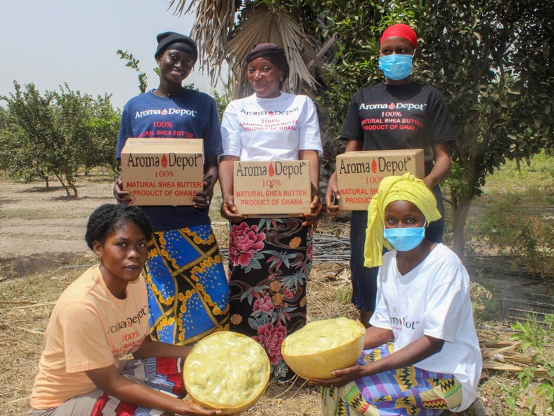 African Shea Butter Yellow or Ivory 100% Pure Organic Natural Raw Grade A Unrefined Wholesale Imported from Ghana. Aroma Depot Shea Butter is 100% Unrefined with an oily, nutty, smoky scent. Butyrospermum parkii. Shea Butter for Budy, Skin, and Hair.