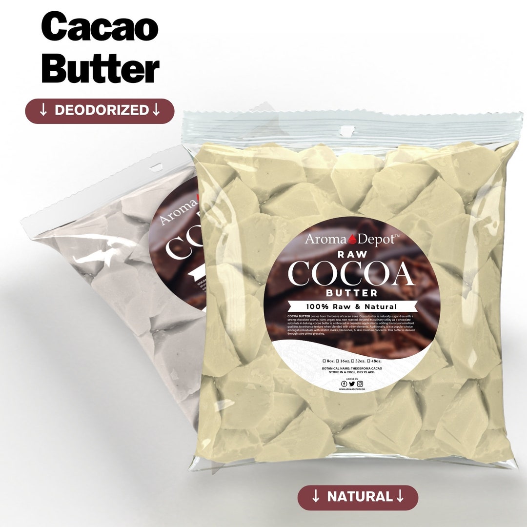 Cocoa Butter DEODORIZED & ODORIZED Prime Cold Pressed Natural Unrefined