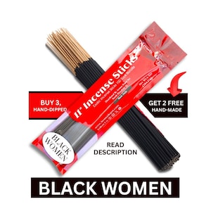 11&quot; Black Women Incense Sticks for Meditation & Relaxation – Buy 3 Get 2 Free