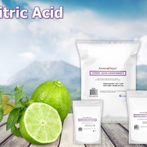 Pure Citric Acid Powder Food Grade FCC/USP - Highest Quality - Grade A ANHYDROUS 8 oz up to 3 Lbs