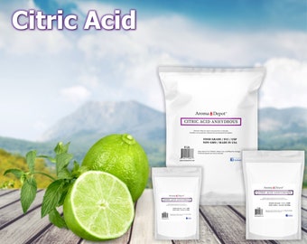 Pure Citric Acid Powder Food Grade FCC/USP - Highest Quality - Grade A ANHYDROUS 8 oz up to 3 Lbs