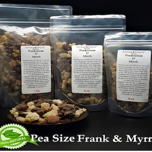 Frankincense & Myrrh Rein Tears Gum PEA SIZE Rock Incense
