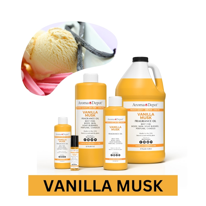 Vanilla Musk Fragrance Oil for Body, Soap, Candle, and Diffuser zdjęcie 1