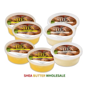 Wholesale 8 oz. REAL African Shea Butter Natural 100% Pure Unrefined DELI CONTAINERS. Facilitating your resale endeavors.