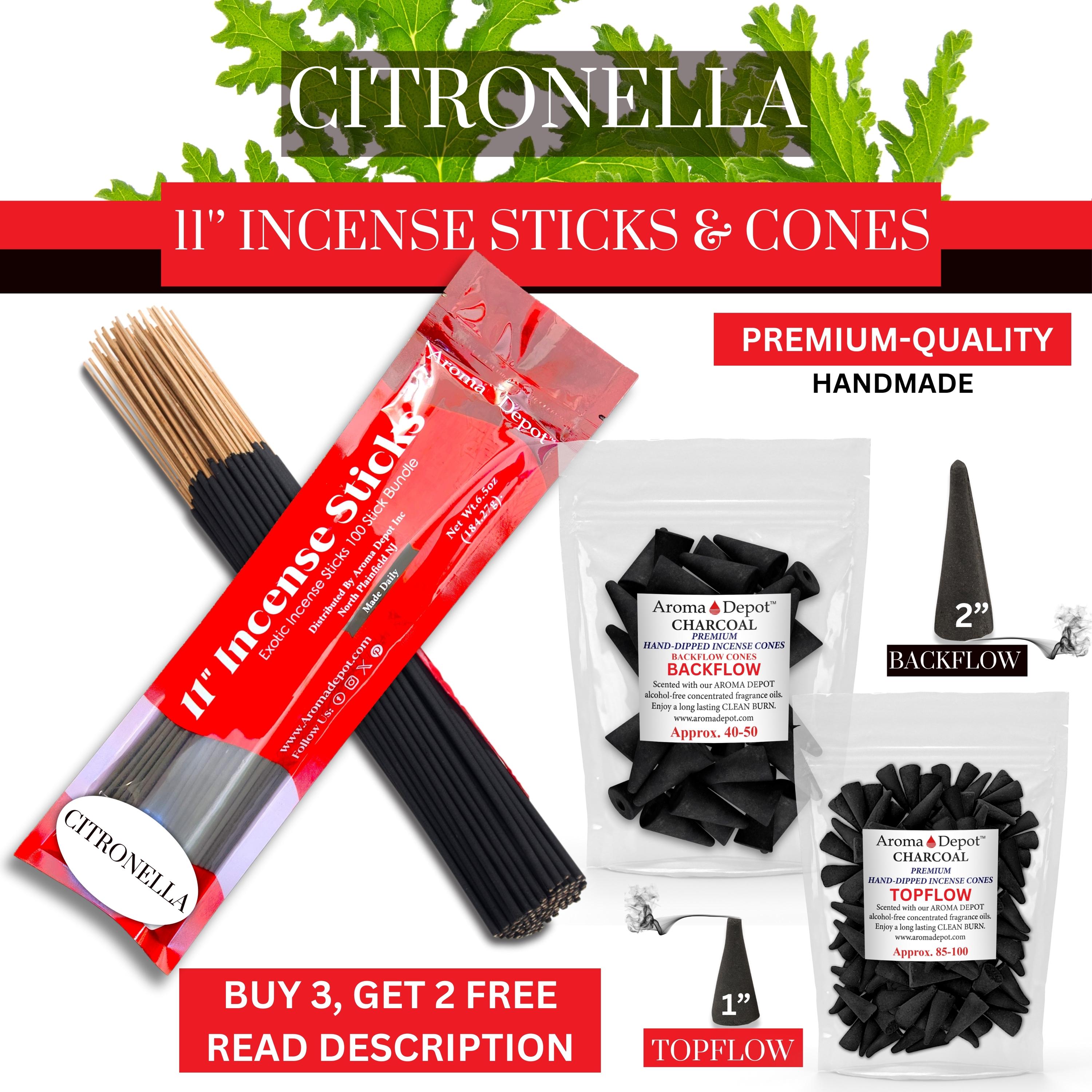 Cinnamon Exotic Incense Sticks - 11 Inch Long Lasting Aroma, 85-100 Sticks Per Bundle