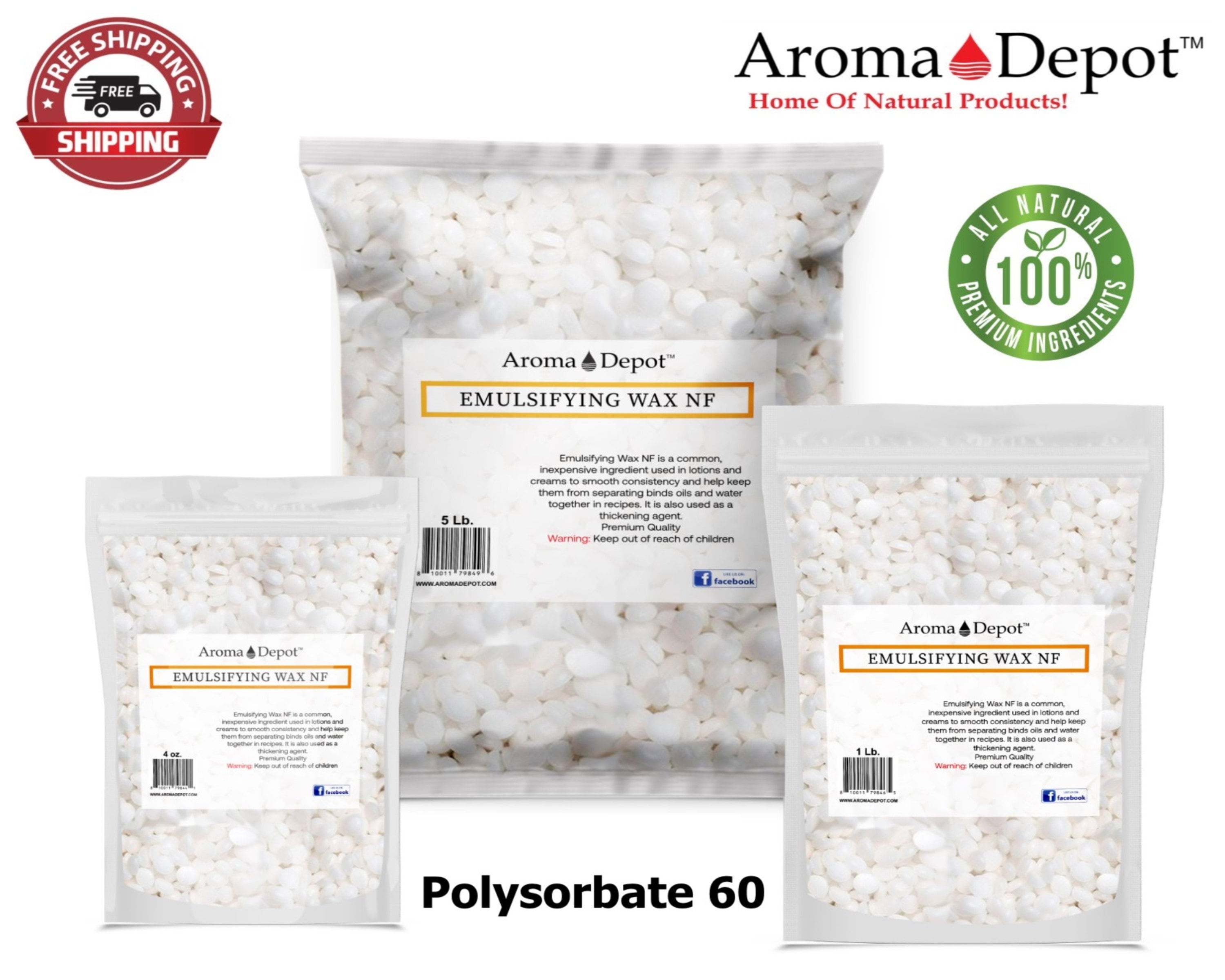Emulsifying wax nf polysorbate 60 pure polawax 10 lb buy