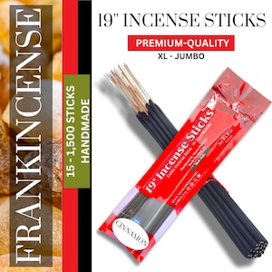 FRANKINCENSE Incense Sticks 19&#39;&#39; Jumbo Scented Incense Bulk Wholesale Natural 30-Scented 19-inch Incense Sticks