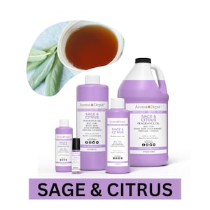 Sage and Citrus Fragrance Oil for Body, Soap, Candle, and Diffuser