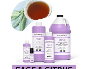 Sage and Citrus Fragrance Oil for Body, Soap, Candle, and Diffuser