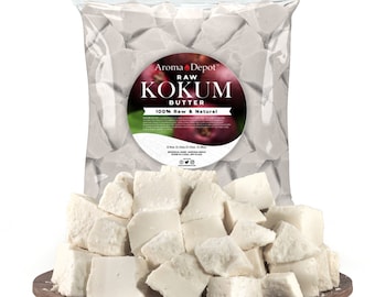 Raw Unrefined Kokum Butter, Natural Moisturizer for Face, Body, and Hair. Bags