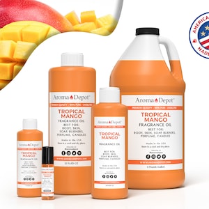 Tropical Mango Fragrance Oil For Birthday Soap Making Supplies, Body, Candle Making & Diffuser