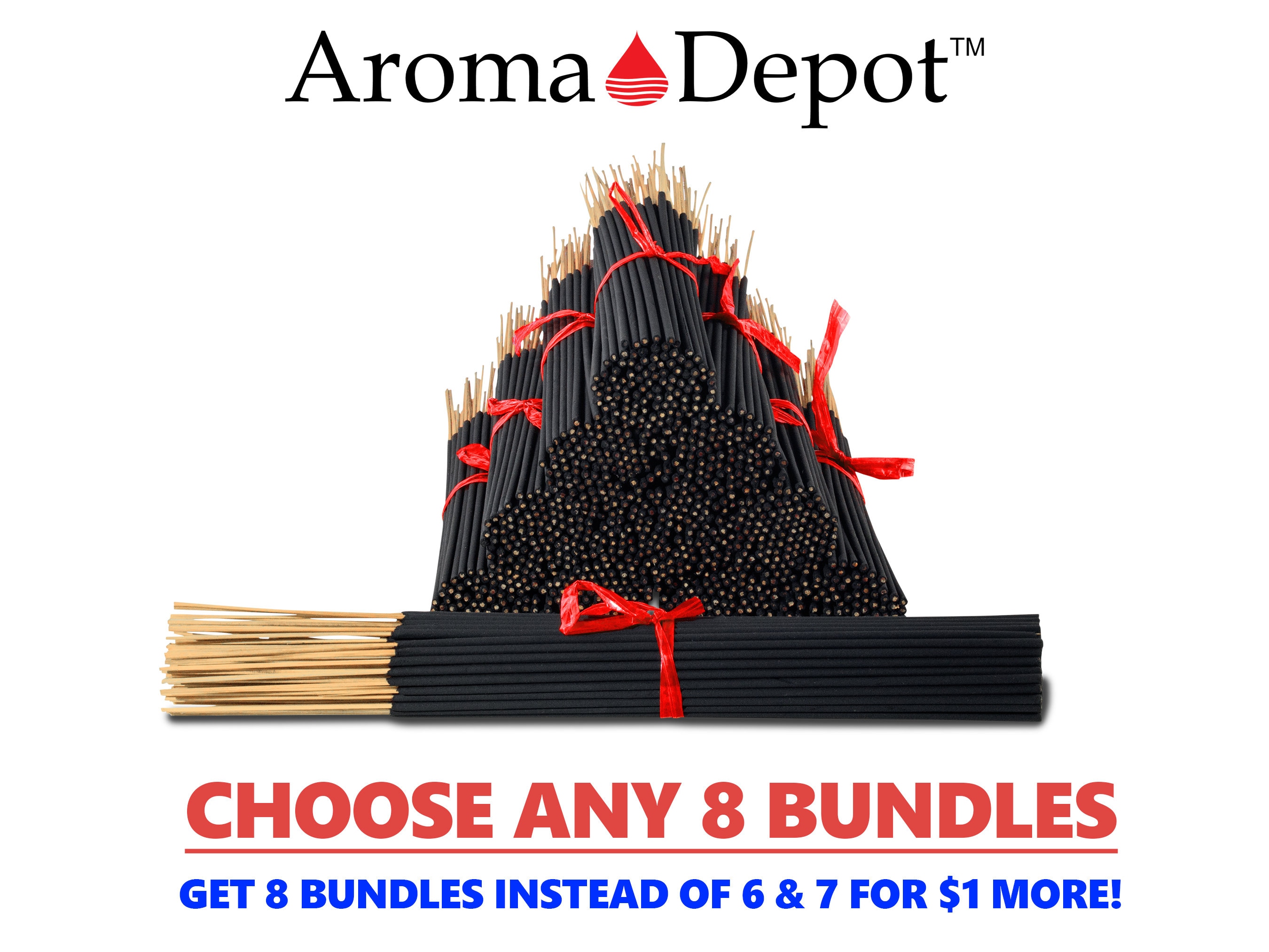 100 Incense Sticks 11'' Bulk 800 Sticks Handmade Hand Dipped Natural Variety DIY Mix & Match Set Wholesale