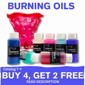 Premium Fragrance Burning Oils 1 oz & 2 oz for Diffusers, Lamps, Incense - Aromatherapy Scents, Buy 4 Get 2 Free.