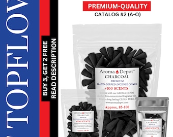 Topflow Charcoal Incense Cones – Handmade, +100 Scents
