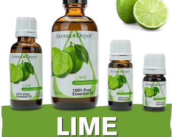 Lime Essential Oil, 100% Pure, Citrus Aurantifolia, Aromatherapy