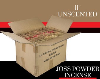 11'' Unscented Incense Sticks, Natural Joss Powder, DIY Crafting