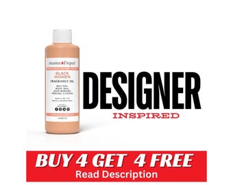 Fragrance Oil 4 oz Designer Inspiration Scented Oils For Body, Soap Making, Candle Making, Lotion, Perfume, Diffuser. BUY 4 Get 4 FREE