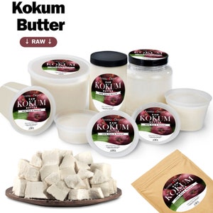 Kokum Butter 100% Pure Raw Cold Pressed Natural common uses: Skin, Body, Face & hair. CONTAINERS