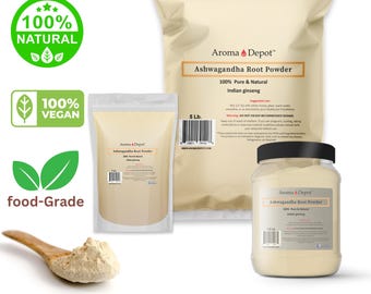 Ashwagandha Root Powder Withania  Somnifera | Raw, Vegan, Non-GMO, Gluten Free | Origin - India