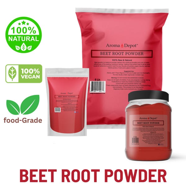 Beet Root, Powder (Beta vulgaris) Raw & Non-GMO Superfood Vegan 100% Natural