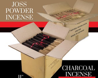 Unscented Incense Sticks 11&#39;&#39; Natural Joss Powder, Wholesale, Make your DIY Charcoal Powder Incense