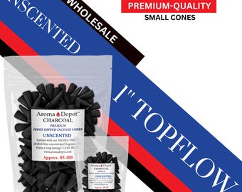 1" Topflow Unscented Charcoal Incense Cones