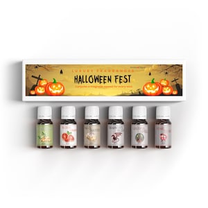 Halloween Fest 6er Pack Set - 10ml.  Duftöl für Geburtstagsseifenherstellung, Körper, Kerzenherstellung, Parfüm, Herstellung & Diffusor.