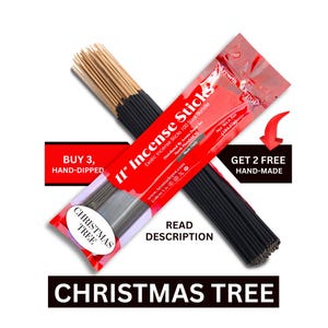 11" Christmas Tree Incense Sticks – Hand-Dipped for Meditation, Cleansing & Relaxation