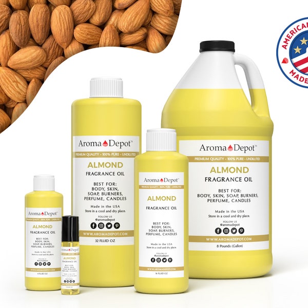 Almond Fragrance Oil For Birthday Soap Making Supplies, Body, Candle Making & Diffuser